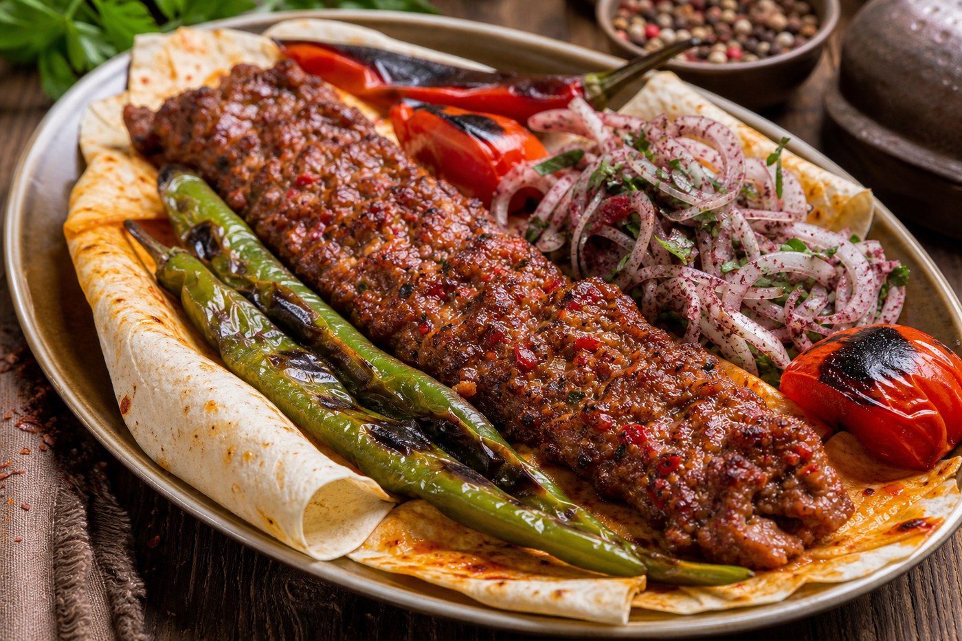 Adana kebap tabağı