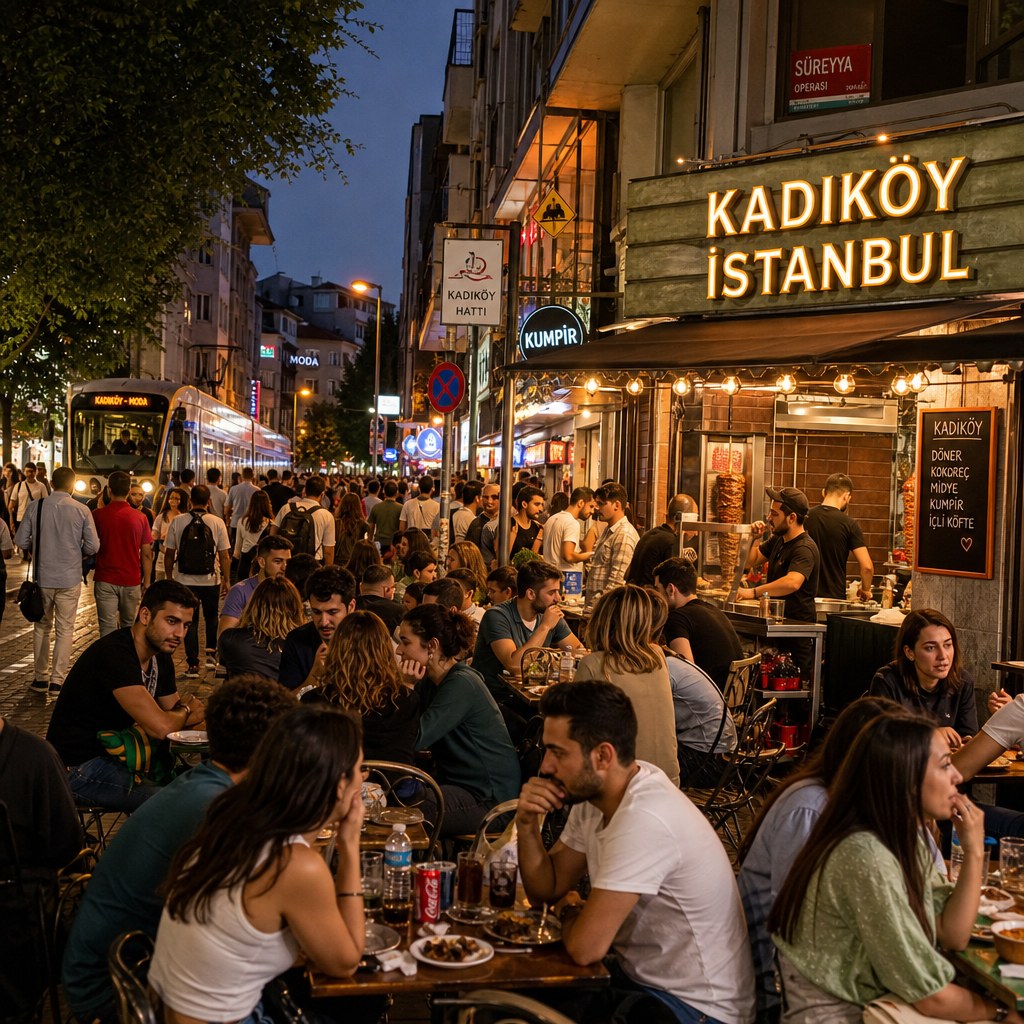 Kadıköy sokak yemek atmosferi